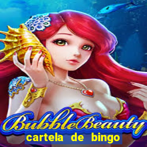 cartela de bingo cha de bebe